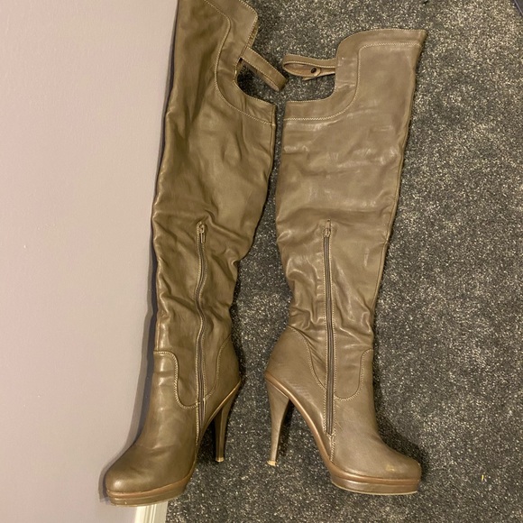 Taupe plateform OTK boots - Picture 3 of 4